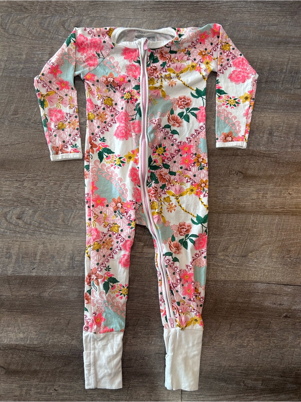 Bonds Floral Zip One-Piece Pajamas